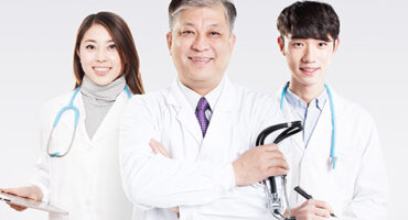 old Asian man doctor with young beautiful woman doctor and young man doctor ; Shutterstock ID 379064692; Purchase Order: -