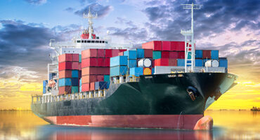 Logistics and transportation of International Container Cargo ship in the ocean at twilight sky, Freight Transportation, Shipping; Shutterstock ID 515484037; Purchase Order: -