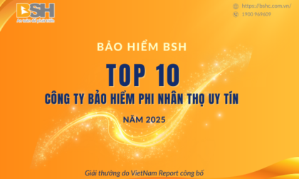 BSH tiếp tục lọt Top 10 công ty bảo hiểm phi nhân thọ uy tín năm 2025