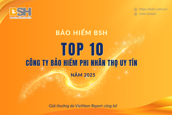 BSH tiếp tục lọt Top 10 công ty bảo hiểm phi nhân thọ uy tín năm 2025