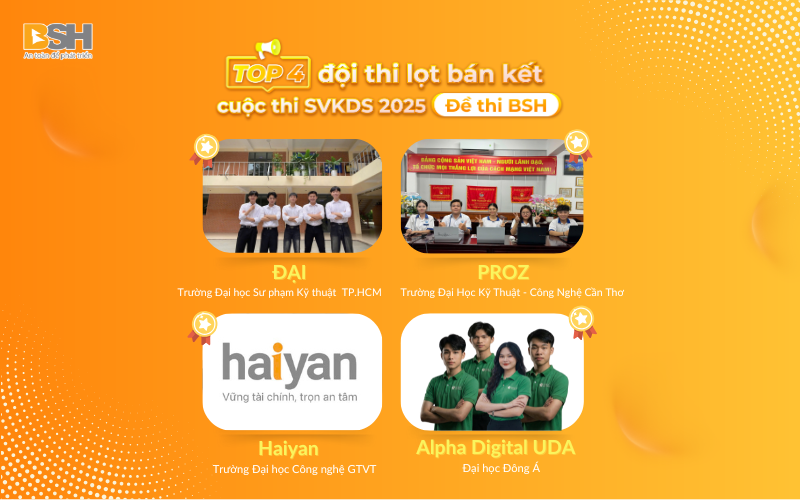 Công bố TOP 04 xuất sắc lọt vào vòng bán kết đề thi BSH &#8211; Cuộc thi Sinh viên kinh doanh số 2025