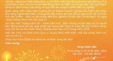 Bảo hiểm BSH chúc mừng năm mới 2026